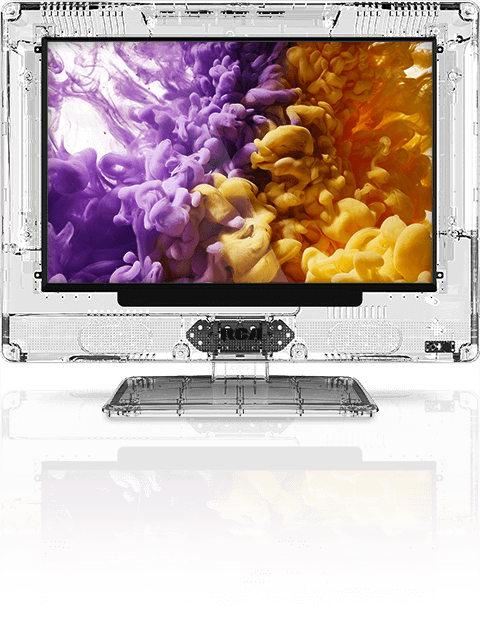 RCA 13 inch clear cabinet television