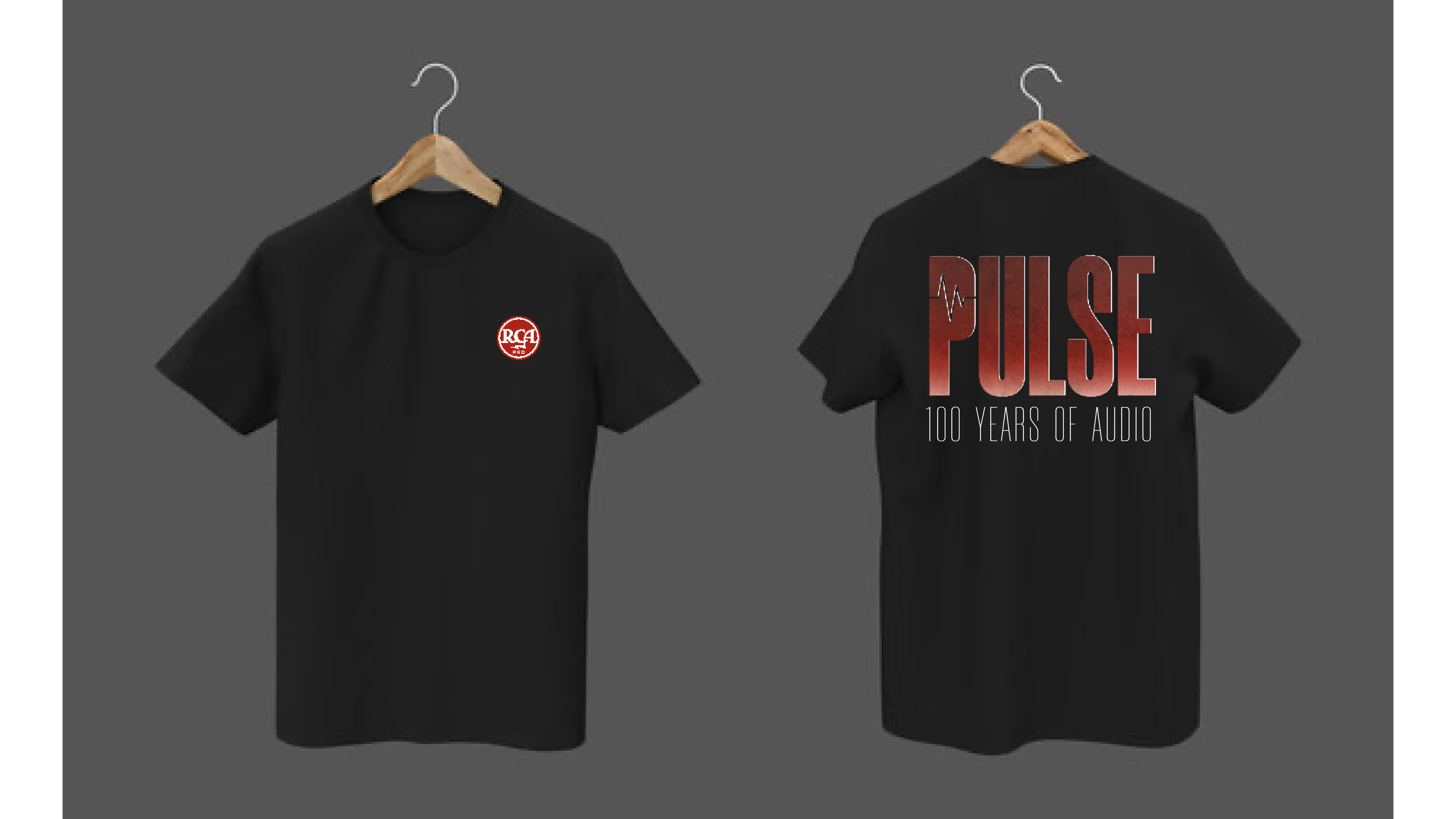 RCA Pro Exclusive PULSE Speaker Line T-Shirt - Celebrating 100 Years of Audio Excellence