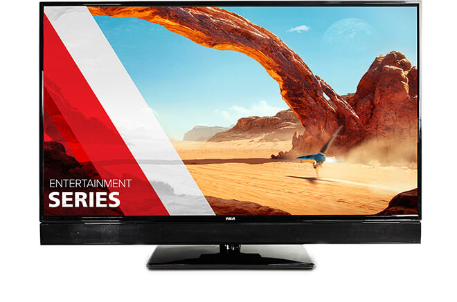 RCA CE series 50 inch television with sound bar