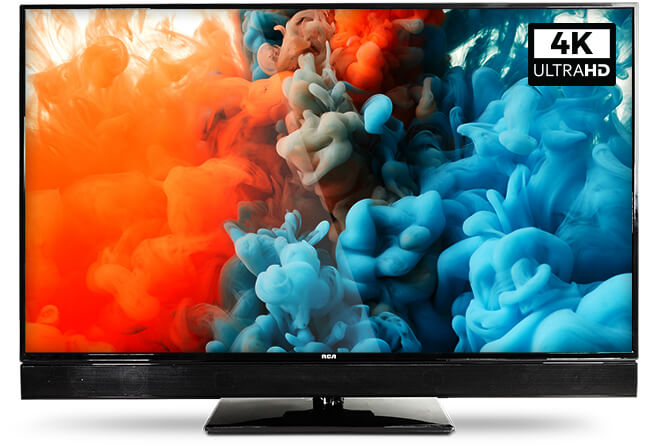 RCA CE series 50 inch television with sound bar